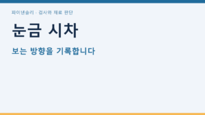 눈금 시차