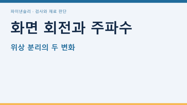 화면 회전과 주파수 — 위상 분리의 두 변화