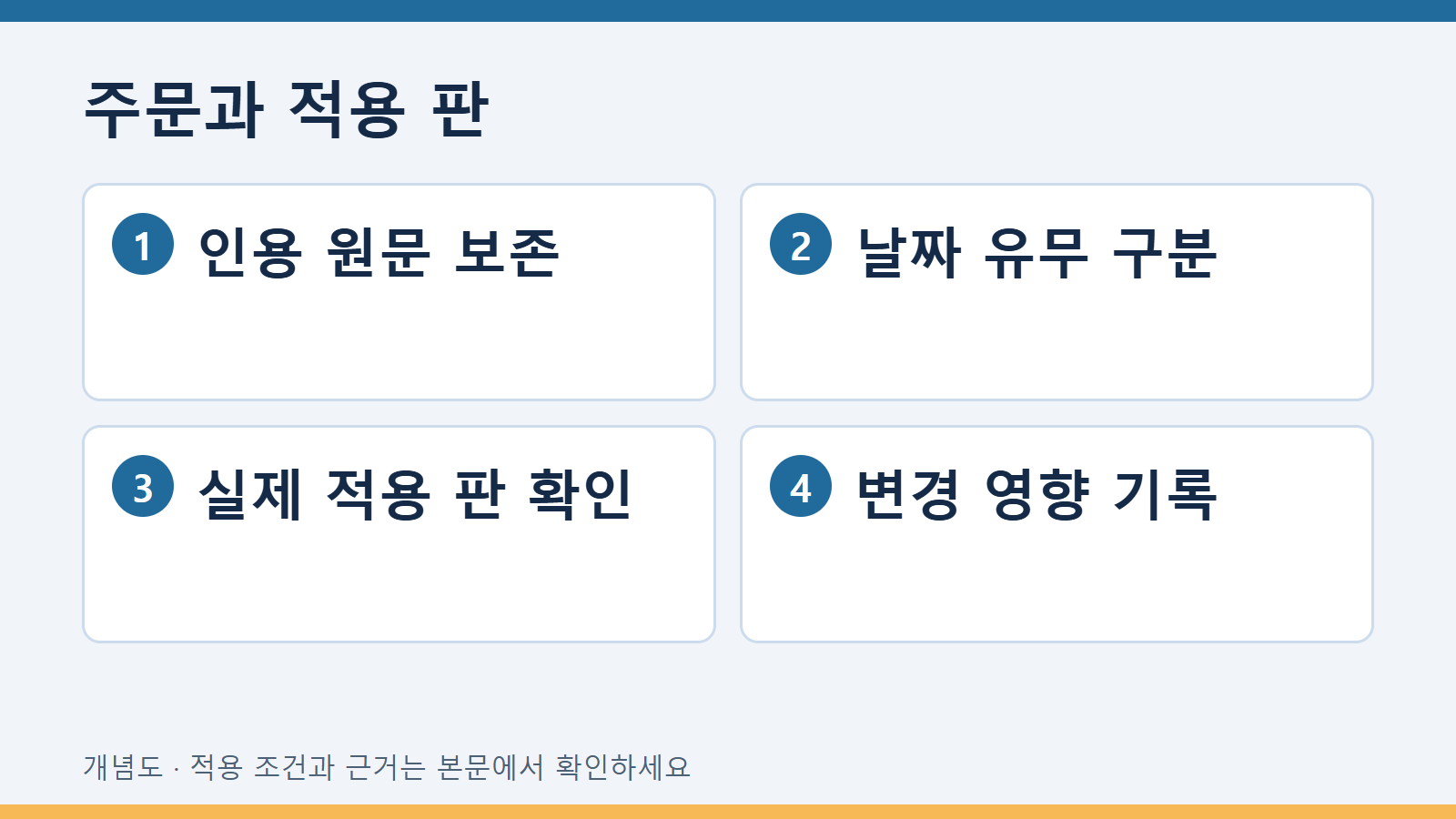 주문과 적용 판