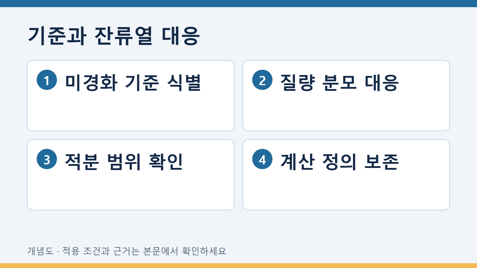 기준과 잔류열 대응