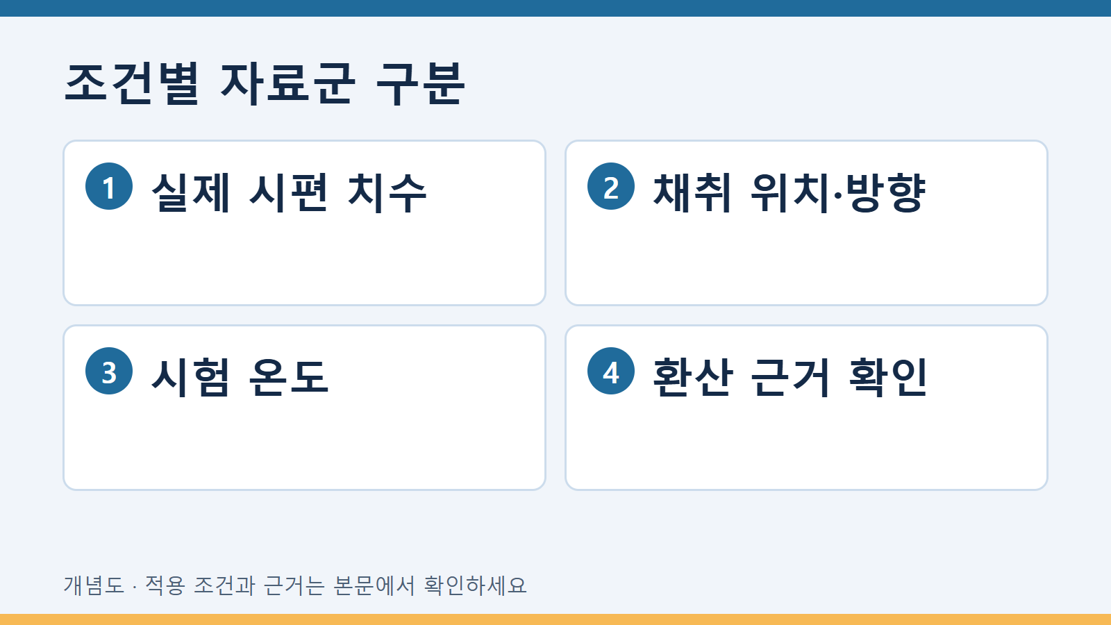 조건별 자료군 구분