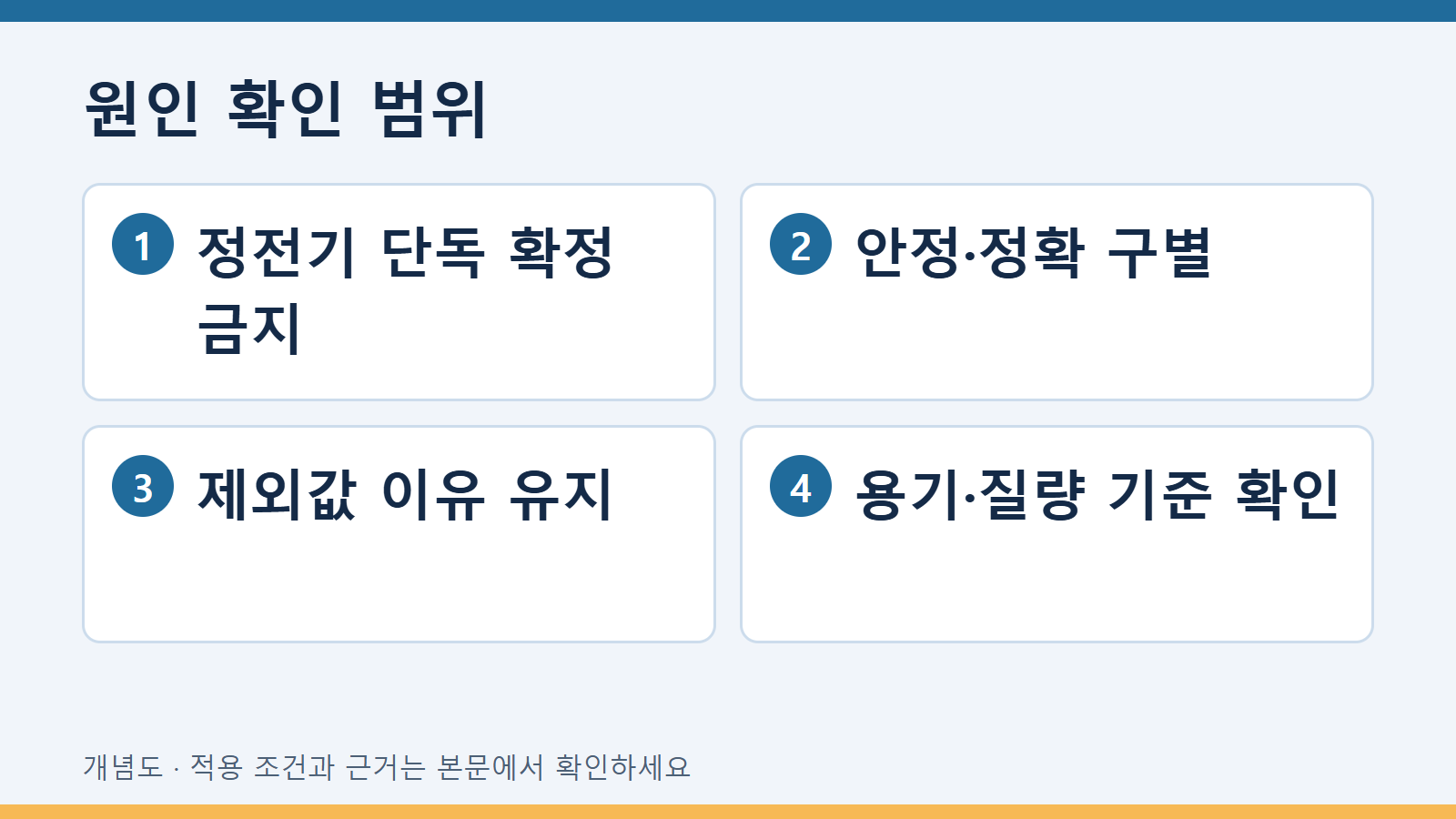 원인 확인 범위