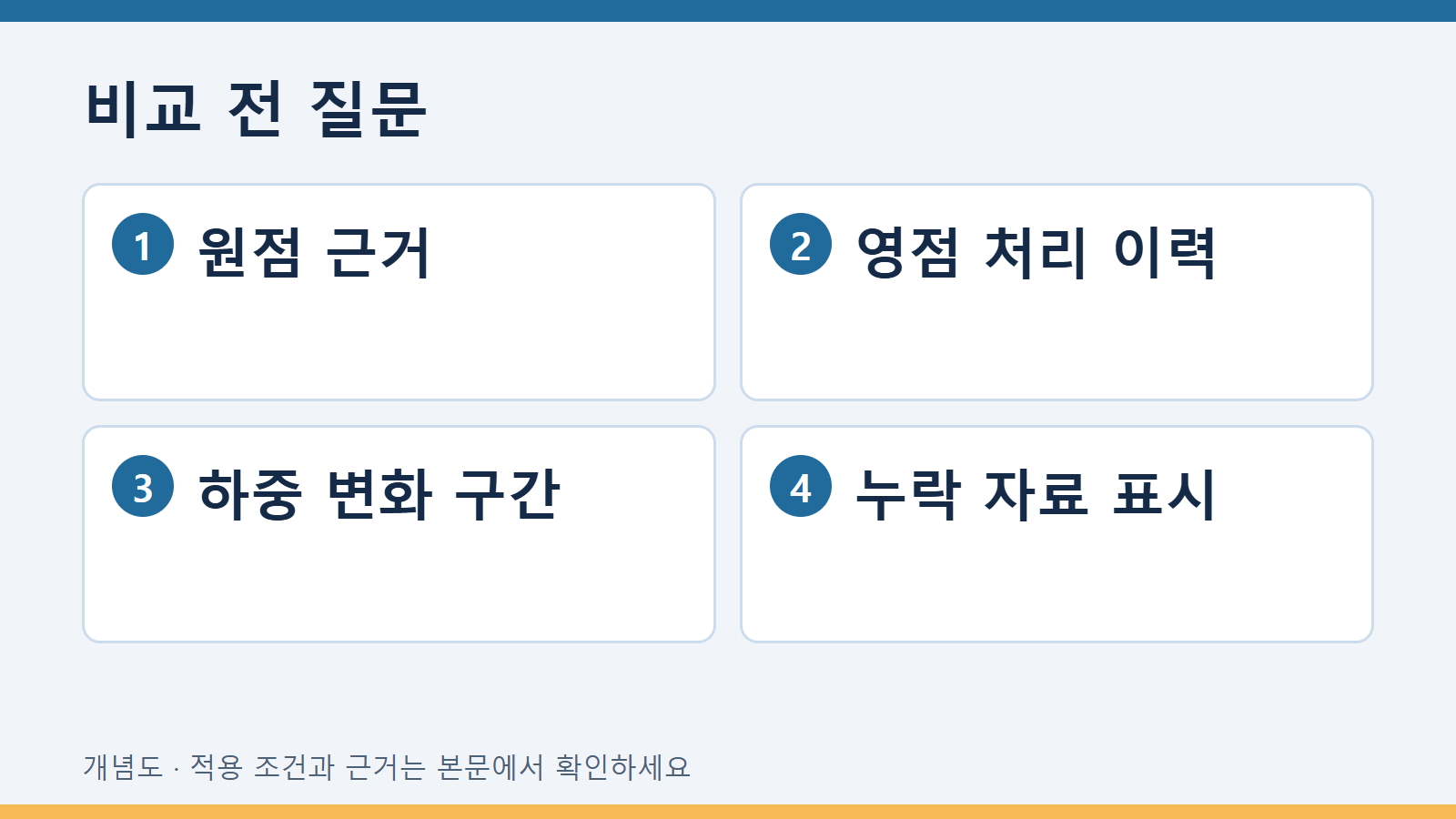 비교 전 질문