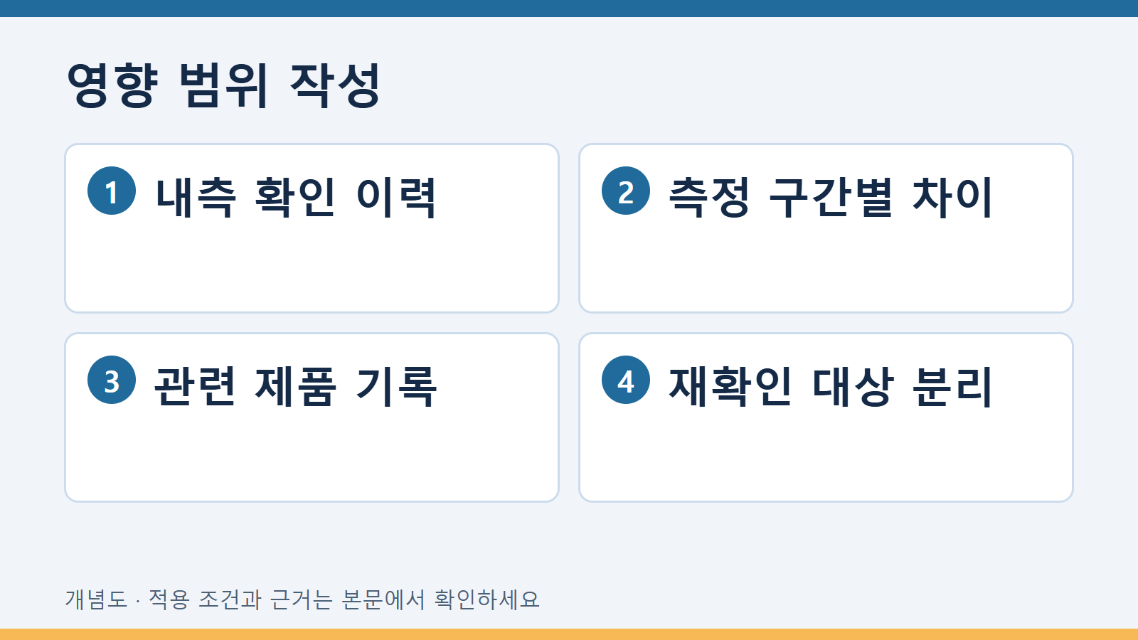 내측 캘리퍼 죠 마모를 외측 영점 확인만으로 찾을 수 있는가 3 영향 범위 작성